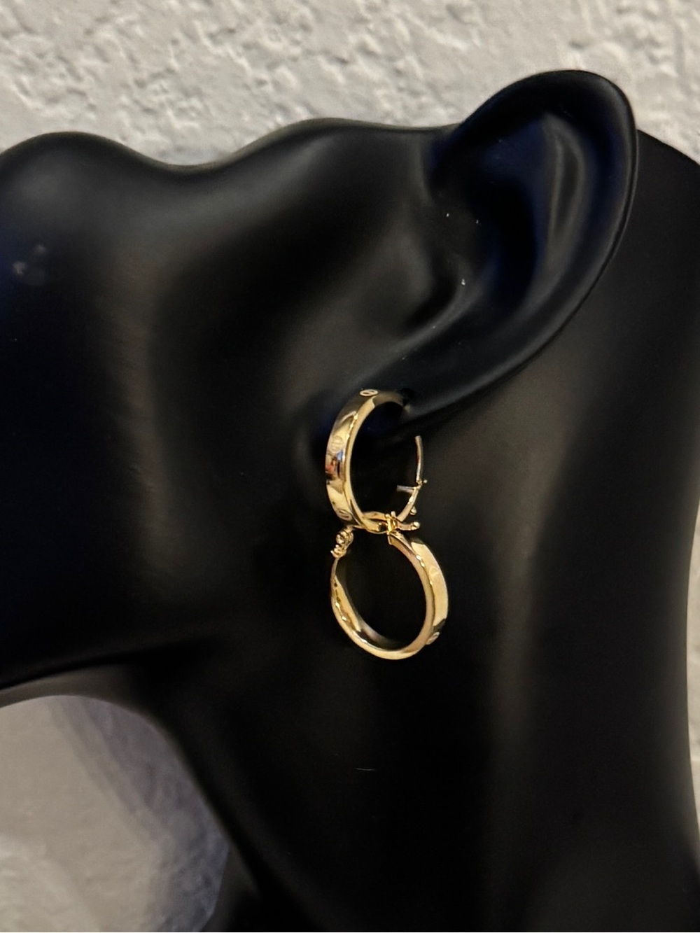 18k YG Real Gold (not plated) Hoop Earrings - Elegant Women Jewelry